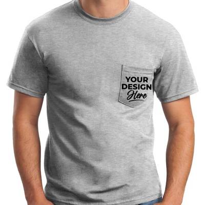 Gildan Ultra Cotton ® 100% US Cotton T Shirt with Pocket - 2000