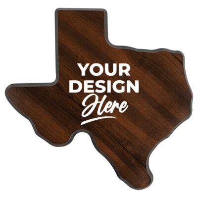 Walnut Finish Black Edge Texas State Plaque