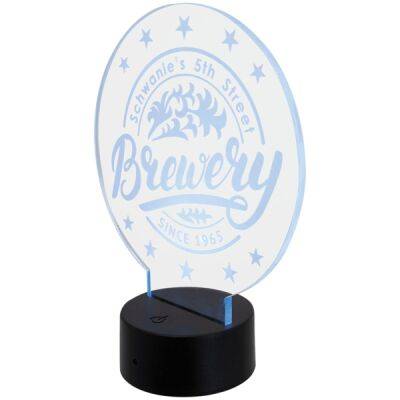 LGT30 - 3 1/2" Round Black Lighted Base with Remote for 1/4" Acrylic (not included)