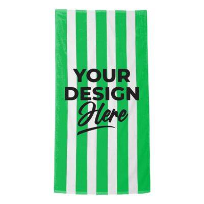 Carmel Towel Company Cabana Stripe Velour Beach Towel