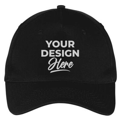 Port & Company® Five-Panel Twill Cap CP86
