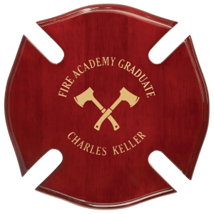 PSH20 - 10" x 10" Rosewood Piano Finish Maltese Cross Plaque