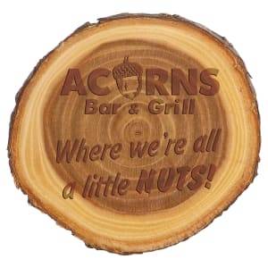 WLP07 - 7" Old West Log Elmwood Plaque