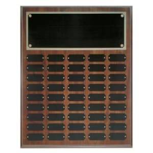 CPP45 - 16" x 20" Cherry Finish Completed Perpetual Plaque with 45 Plates