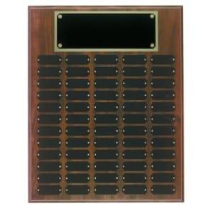 CPP60 - 16" x 20" Cherry Finish Completed Perpetual Plaque with 60 Plates