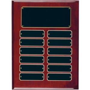RPP12 - 12 Plate Rosewood Piano Finish Completed Perpetual Plaque