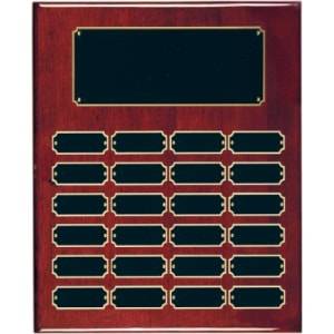 RPP24 - 24 Plate Rosewood Piano Finish Completed Perpetual Plaque