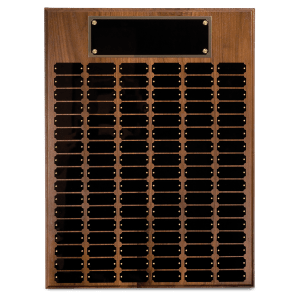 WPP102 - 102 Plate Genuine Walnut Completed Perpetual Plaque