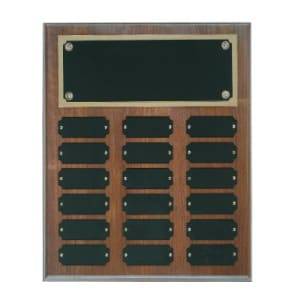 WPP18 - 18 Plate Genuine Walnut Completed Perpetual Plaque