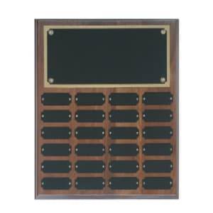 WPP24 - 24 Plate Genuine Walnut Completed Perpetual Plaque