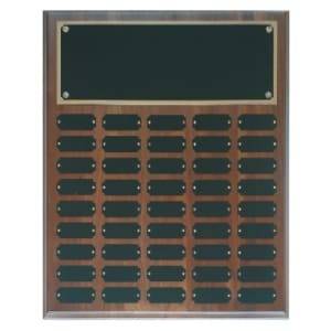 WPP45 - 45 Plate Genuine Walnut Completed Perpetual Plaque
