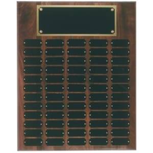 WPP60 - 60 Plate Genuine Walnut Completed Perpetual Plaque