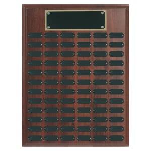 WPP72 - 72 Plate Genuine Walnut Completed Perpetual Plaque