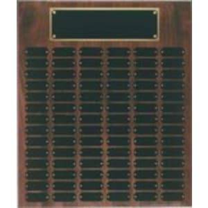 WPP84 - 84 Plate Genuine Walnut Completed Perpetual Plaque