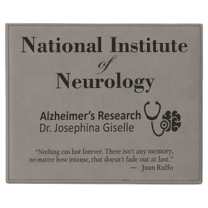 LLP5912 - 9" x 12" Gray Laserable Leatherette Plaque