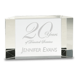 CRY76 - 5" x 3" Clear Crystal Facet Block