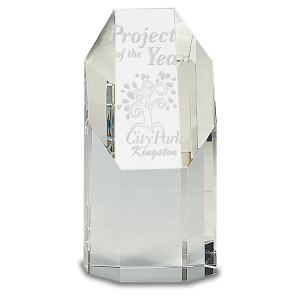 CRY80 - 6 1/4" Clear Crystal Octagon Tower