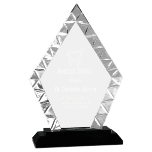 ACG11 - 7 1/2" Diamond Accent Glass on Black Base