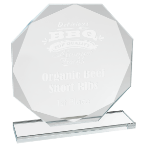 CGS13 - 7 1/2" Octagon Clear Glass Award