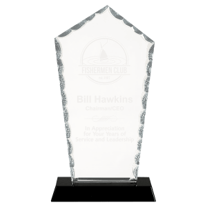 FC52 - 9" Diamond Facet Glass on Black Base