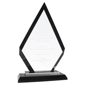 RGL12BK - 9" Diamond Black Regal Glass