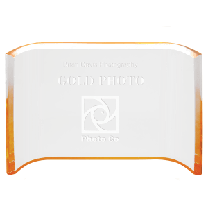 ACC46G - 6" x 4" Gold Acrylic Crescent