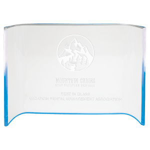 ACC710BU - 10" x 7" Blue Acrylic Crescent
