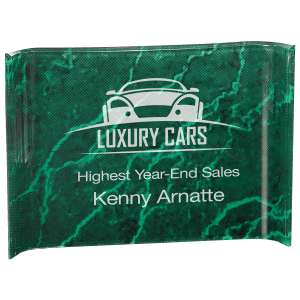 ACC710GM - 10" x 7" Green Marbleized Acrylic Crescent