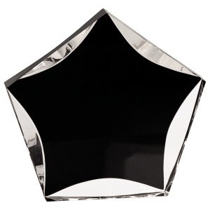 LST7BKC - 7" Black/Clear Luminary Star Acrylic