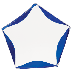 LST7BU - 7" Clear/Blue Luminary Star Acrylic