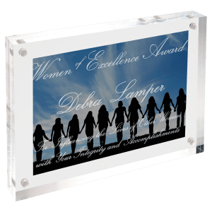 MAC402 - 7" x 5" Clear Rectangle Magnetic Acrylic