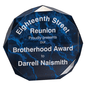 OCT5BM - 5" Blue Marble Octagon Award Acrylic
