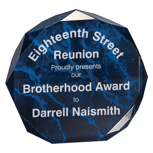 OCT6BM - 6" Blue Marble Octagon Acrylic Award