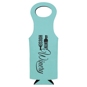 GFT812 - Teal Laserable Leatherette Wine Bag
