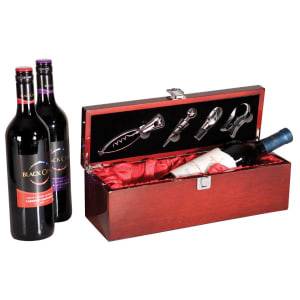 WBX01 - Rosewood Piano Finish Single Wine Box with Tools