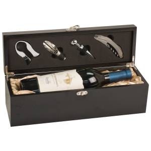 WBX21 - Matte Black Finish Single Wine Box with Tools