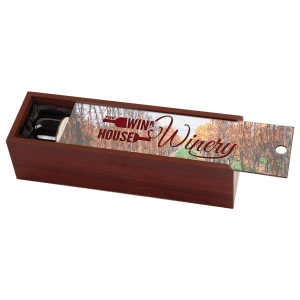 WBX51 - Rosewood Finish Wine Box with Sublimatable Lid
