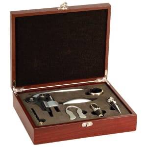 WTL02 - Rosewood Finish 5-Piece Wine Tool Gift Set