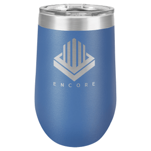 LTM804 - Polar Camel 16 oz. Royal Blue Vacuum Insulated Stemless Tumbler with Lid