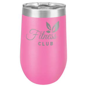 LTM805 - Polar Camel 16 oz. Pink Vacuum Insulated Stemless Tumbler with Lid