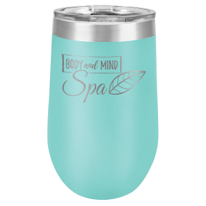 LTM806 - Polar Camel 16 oz. Teal Vacuum Insulated Stemless Tumbler with Lid