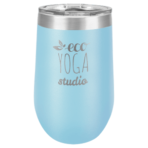 LTM807 - Polar Camel 16 oz. Light Blue Vacuum Insulated Stemless Tumbler with Lid