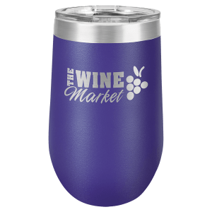 LTM809 - Polar Camel 16 oz. Purple Vacuum Insulated Stemless Tumbler with Lid