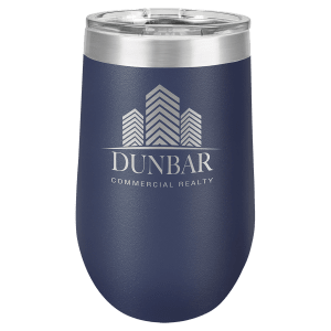 LTM811 - Polar Camel 16 oz. Navy Blue Vacuum Insulated Stemless Tumbler with Lid