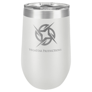 LTM814 - Polar Camel 16 oz. White Vacuum Insulated Stemless Tumbler with Lid