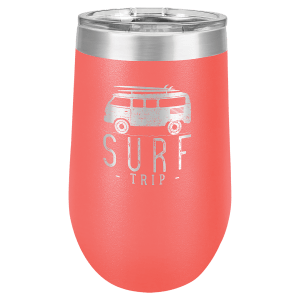 LTM817 - Polar Camel 16 oz. Coral Vacuum Insulated Stemless Tumbler with Lid
