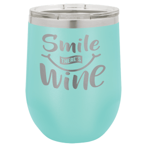 LTM856 - Polar Camel 12 oz. Teal Vacuum Insulated Stemless Wine Tumbler with Lid