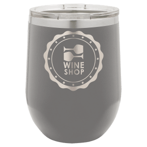 LTM860 - Polar Camel 12 oz. Dark Gray Vacuum Insulated Stemless Wine Tumbler with Lid