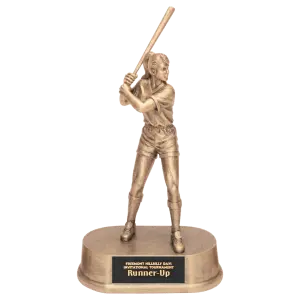 JDS12 - 9 1/4" Antique Gold Female Softball Resin