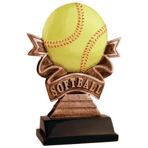 RR705 - 7" Softball Ribbon Resin